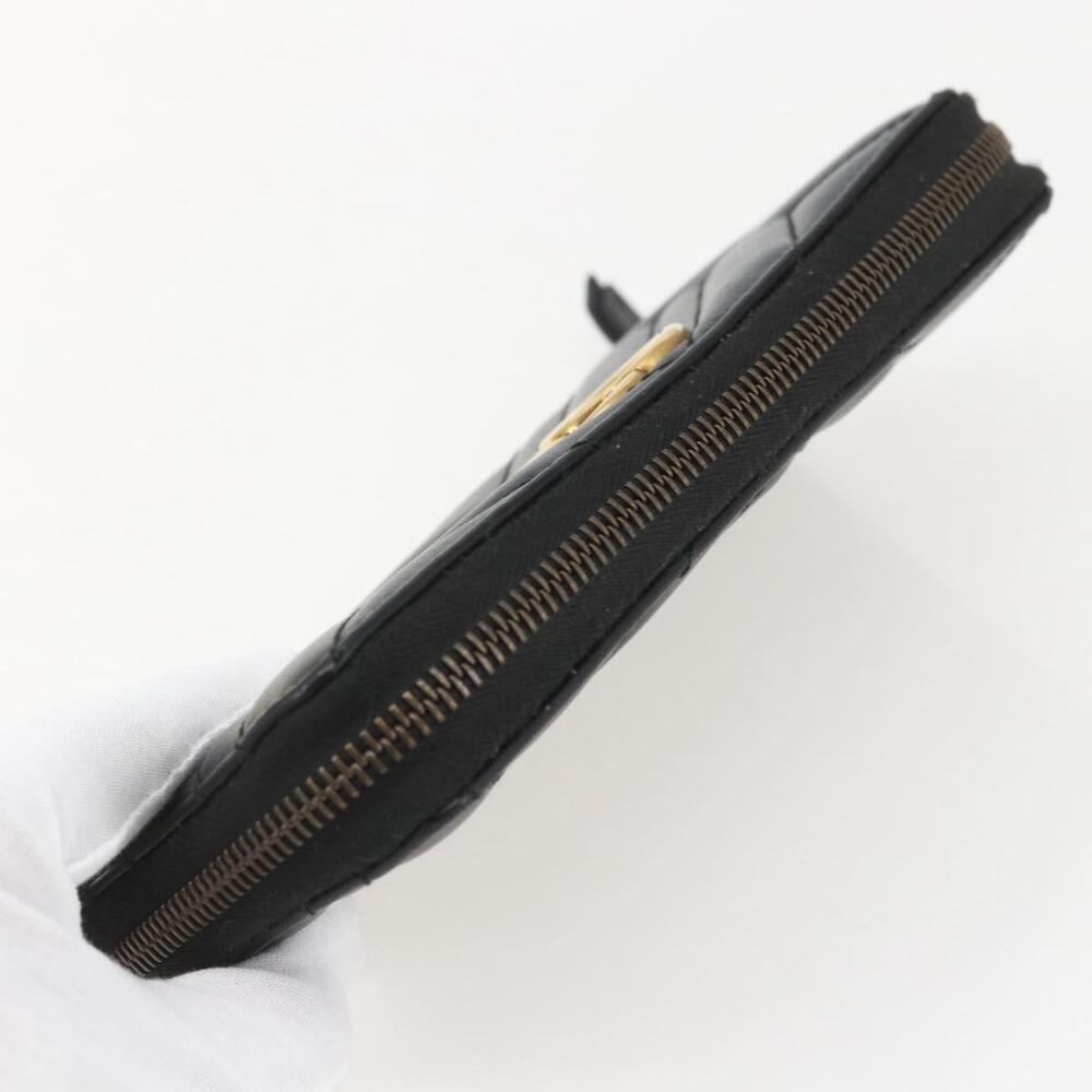 GUCCI GG Marmont Round Long Wallet Leather Black 443123 Auth am10264V - Picture 5 of 16
